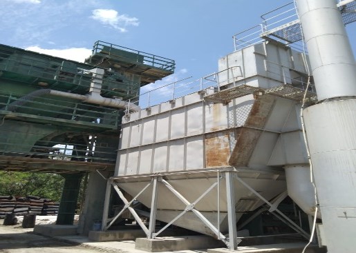 Image of a temporary asphalt batch mix plant
